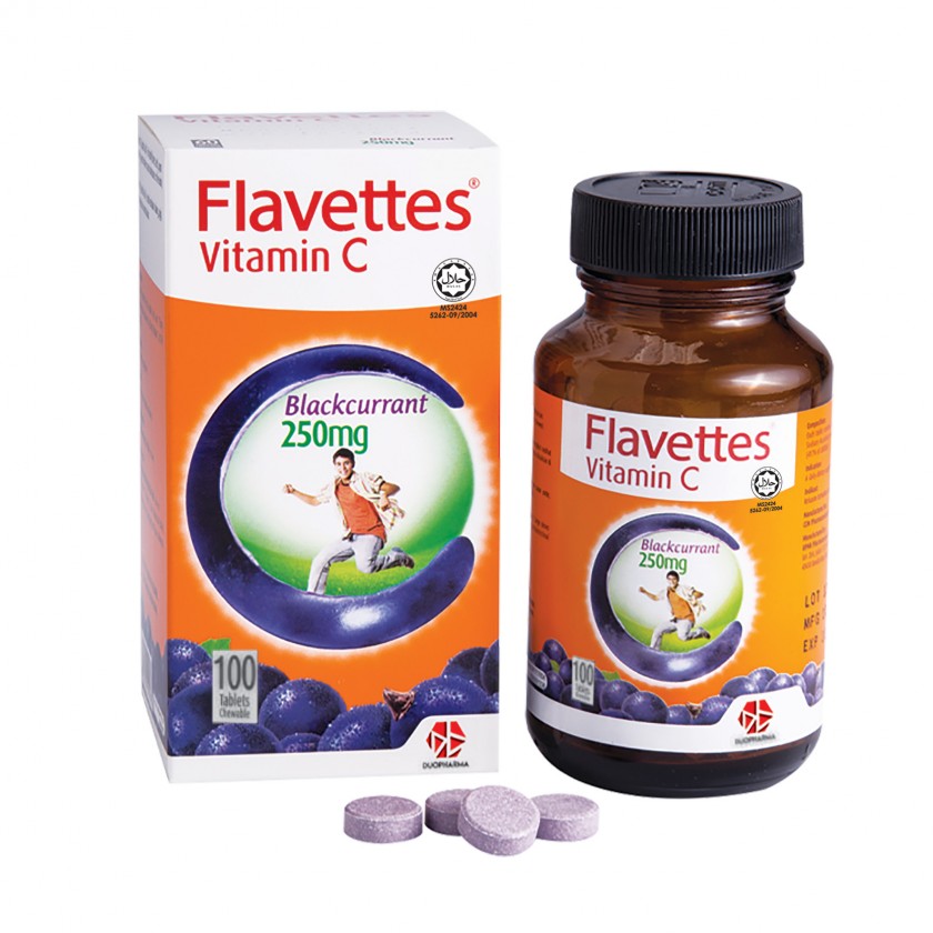 FLAVETTES VIT C B/C 250MG (100's) 